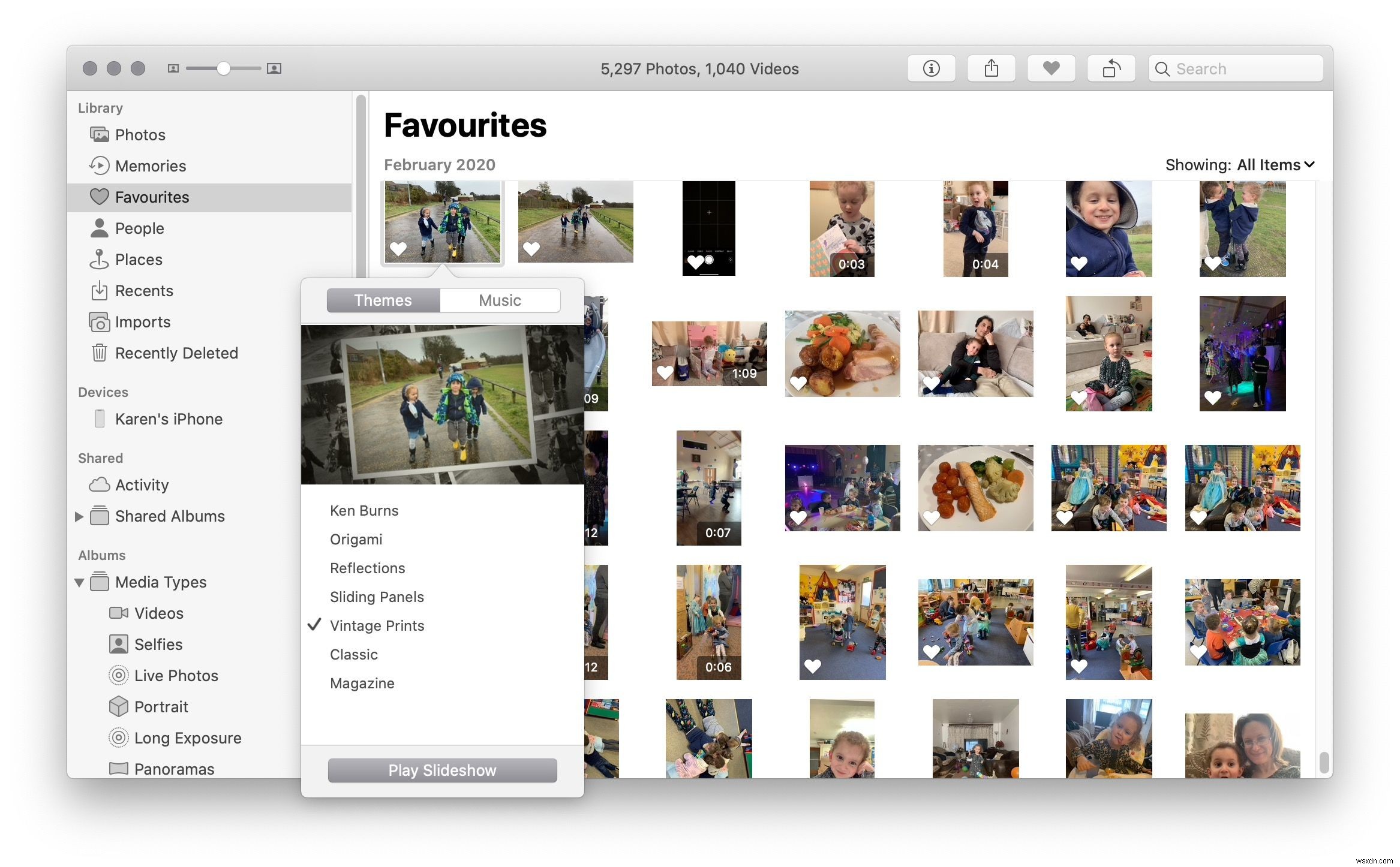Macで写真を表示してスライドショーを作成する方法 