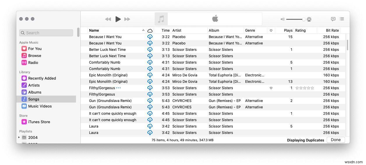 iTunesと音楽で重複する曲を削除する方法 