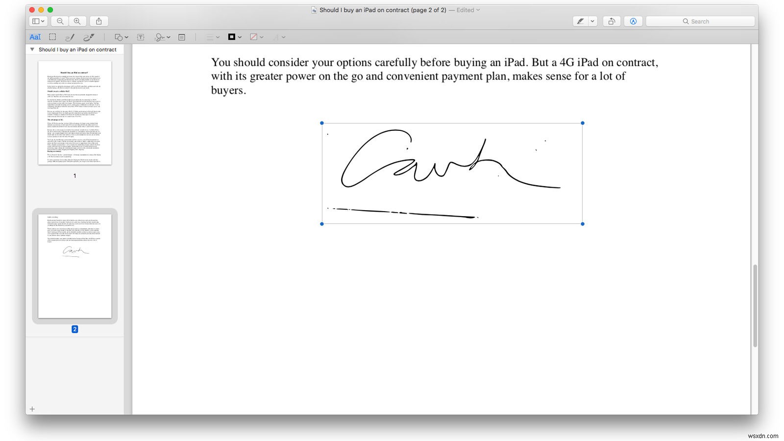 MacでPDFに署名する方法 