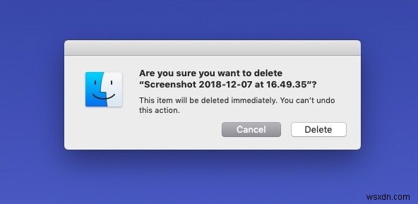 削除する前にMacの質問を停止する方法 