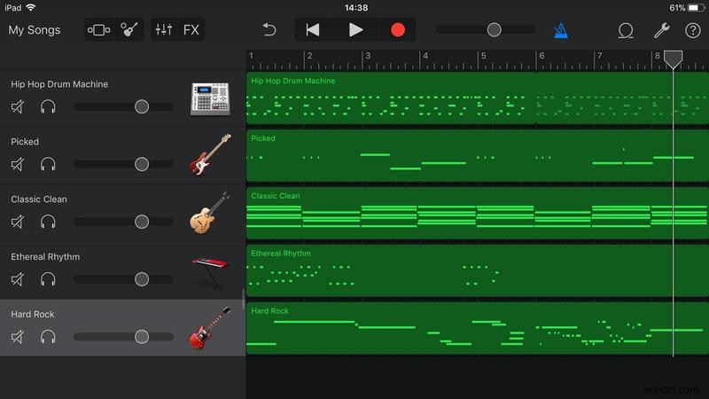 iPhoneとiPad用のGarageBandで曲を作る方法 