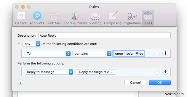 Macのメールで不在メッセージを設定する方法 