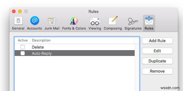 Macのメールで不在メッセージを設定する方法 