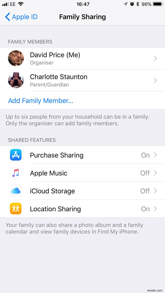 iCloudストレージを家族と共有する方法 