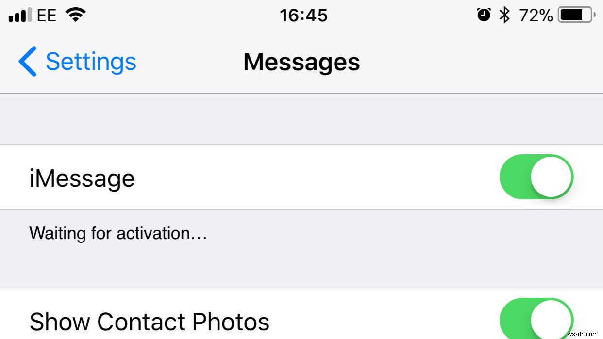 iPhoneでiMessageがアクティブにならない場合の対処方法 