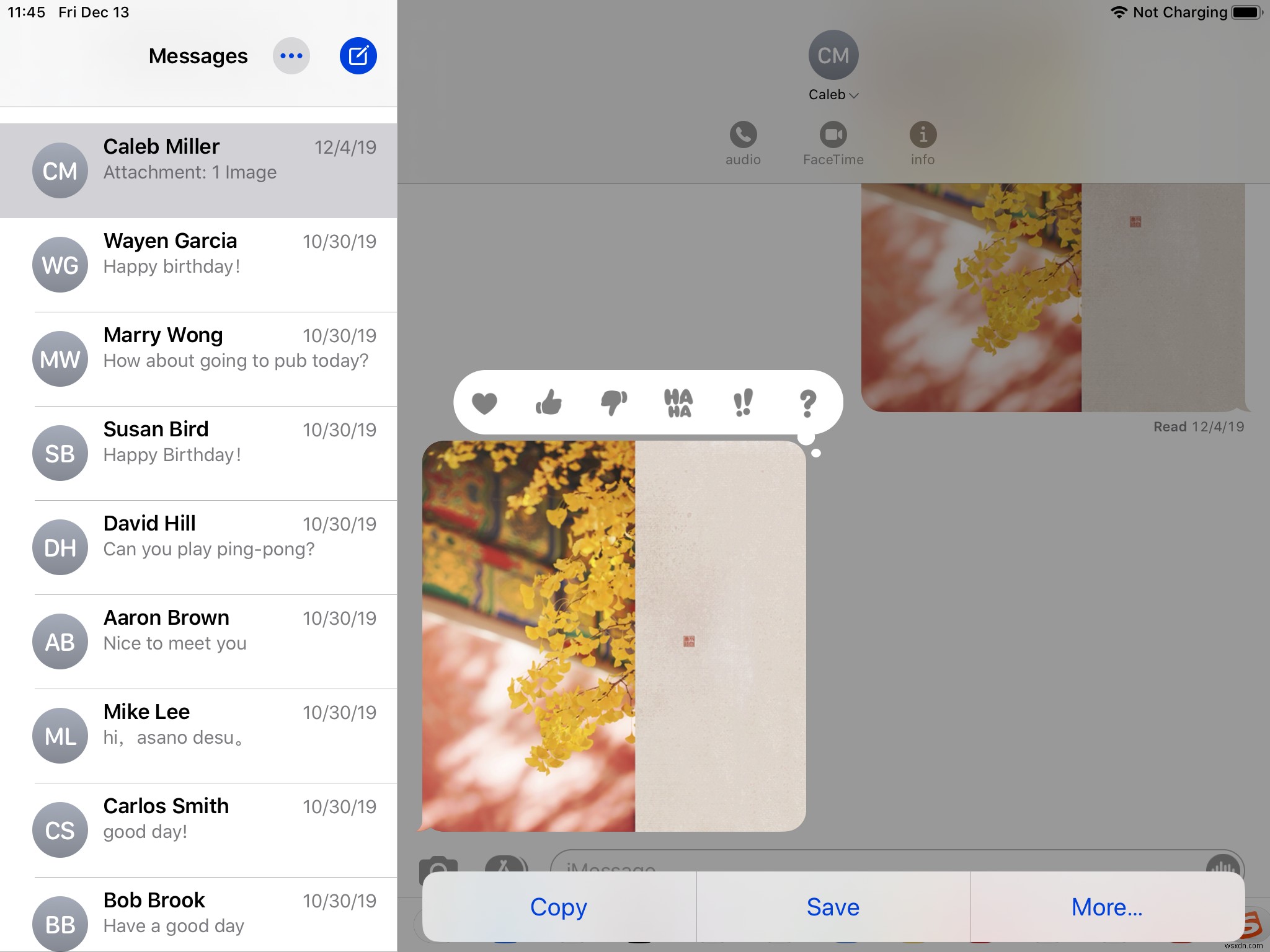 メッセージ/iMessageからギャラリーに写真を転送する方法 