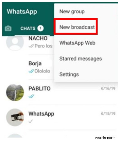 WhatsAppの複数の連絡先にメッセージを送信するにはどうすればよいですか？ 