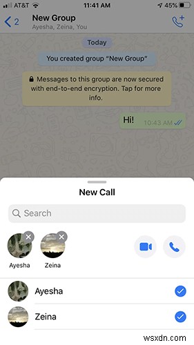 WhatsAppグループに電話をかける方法 