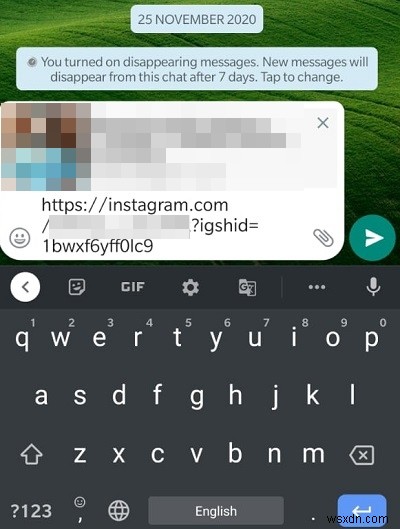 WhatsAppでInstagramのリンクを共有する：考えられるすべての解決策 