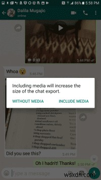 WhatsAppチャット履歴を取得する方法 