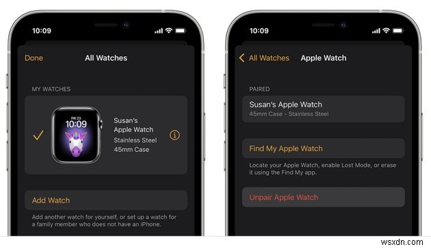 AppleWatchのペアリングを解除して消去する方法 