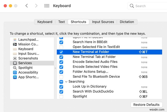 Macの現在のフォルダの場所でターミナルを起動する方法 