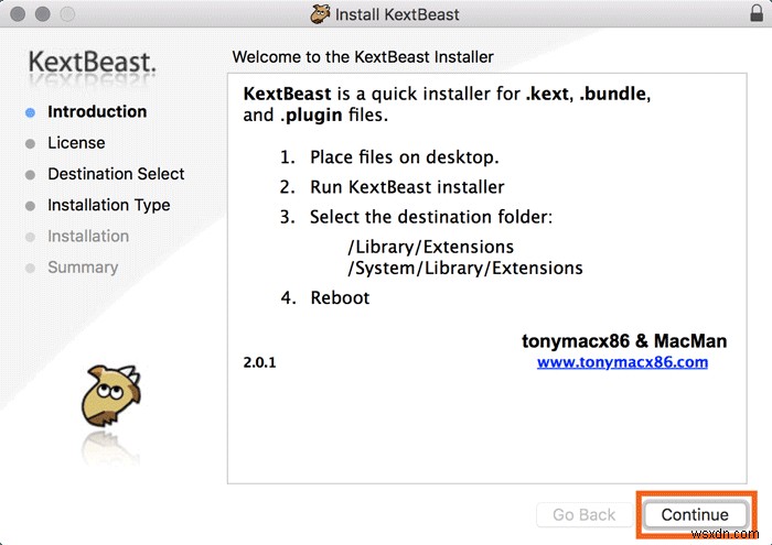 MacOSからKextsを追加および削除する方法 