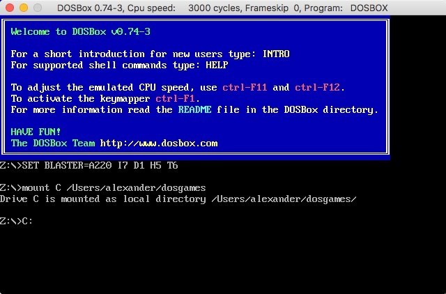 DOSBoxを使用してmacOSで古いDOSゲームをプレイする 