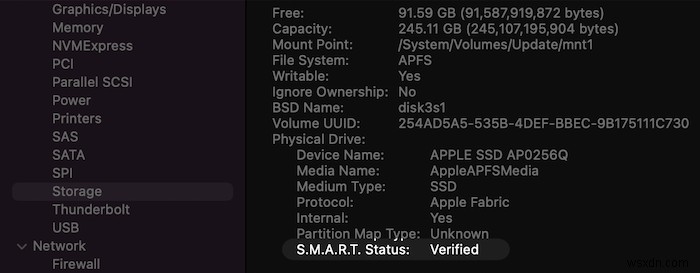 macOSでSSDの状態を確認する方法 