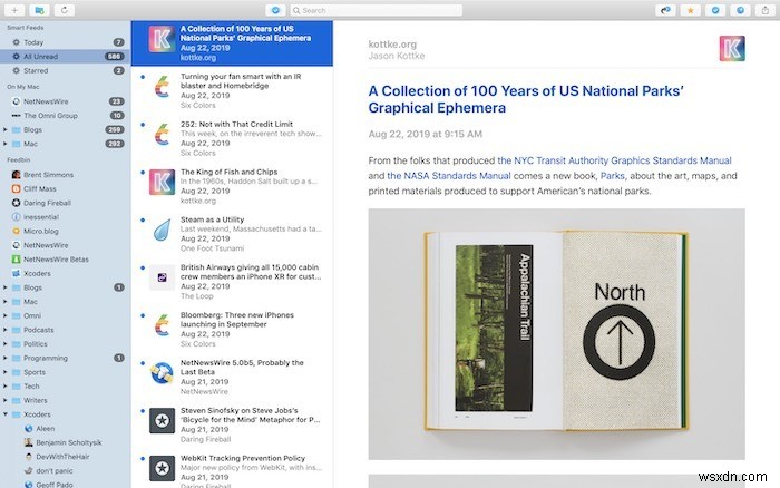 macOS用の最高のRSSリーダーアプリの5つ 