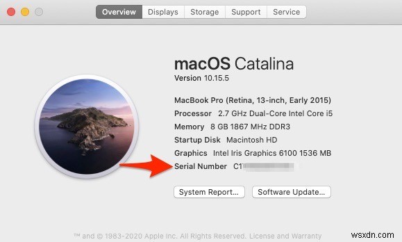 MacまたはMacbookのシリアル番号を確認する6つの方法 