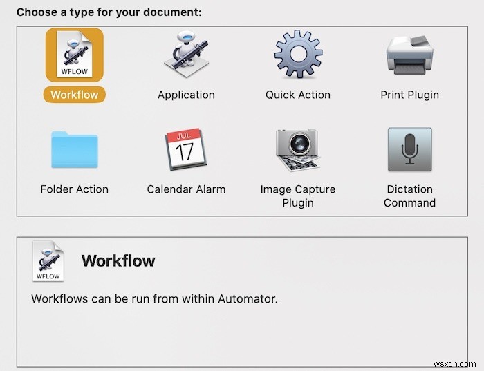 macOSでAutomatorを使用する方法 