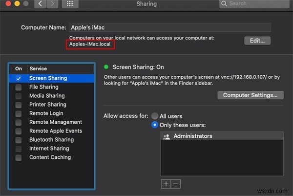 Macで画面共有を設定する方法 