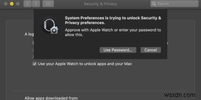 macOSCatalinaで「AppleWatchで承認」を使用する方法 