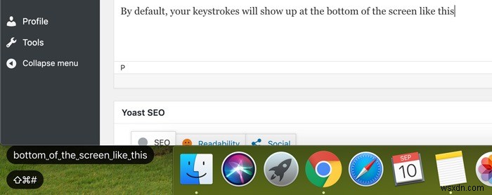 macOSで画面上のキー押下を表示する方法 