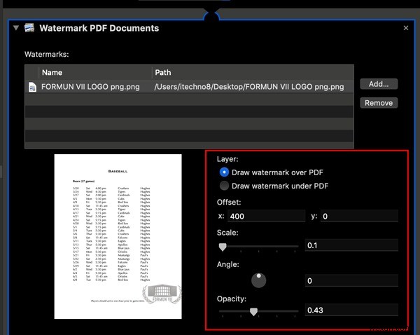 macOSでクイックアクションを使用してPDFページに透かしを入れる方法 