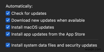macOSのソフトウェア自動更新を有効にする方法 