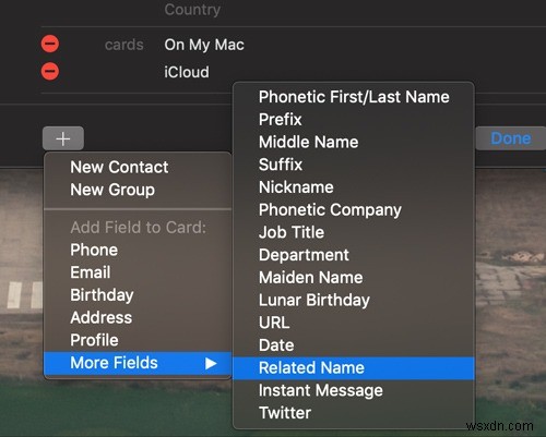 Macの連絡先に関係を追加する方法 
