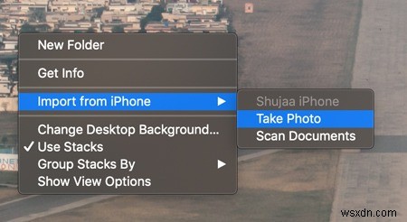 macOSでContinuityCameraを使用してiPhoneから写真を挿入する方法 