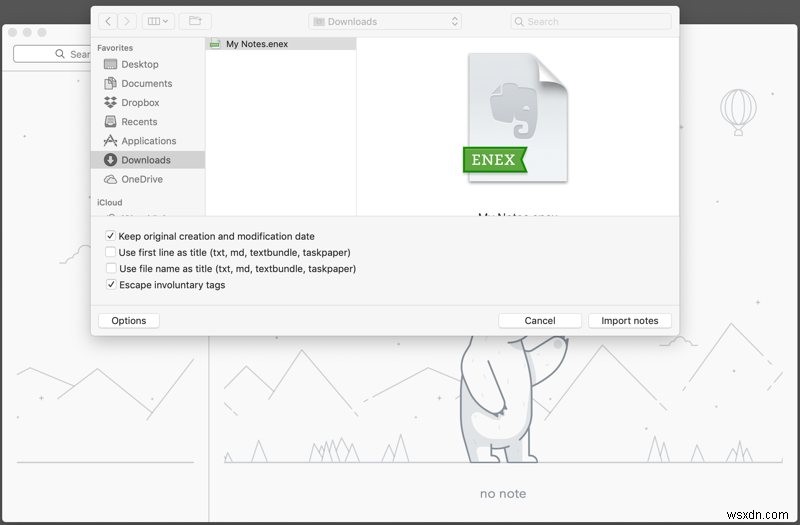 ノートをEvernoteからBearに移行する方法 