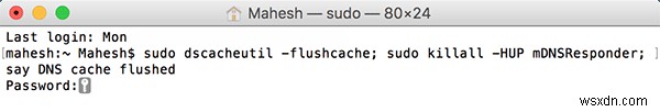 MacでDNSキャッシュをフラッシュする方法 