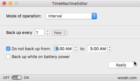 Mac用のTimeMachineバックアップスケジュールを変更する方法 