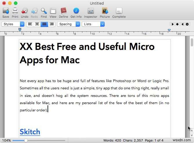 Mac用のトップ15の無料で便利なマイクロアプリ 