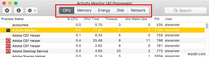 アクティビティモニターを使用してMacのトラブルシューティングを簡単に 