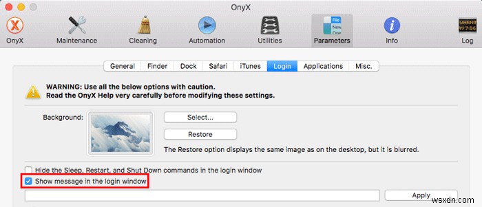 Onyxで隠しMac設定を調整する 