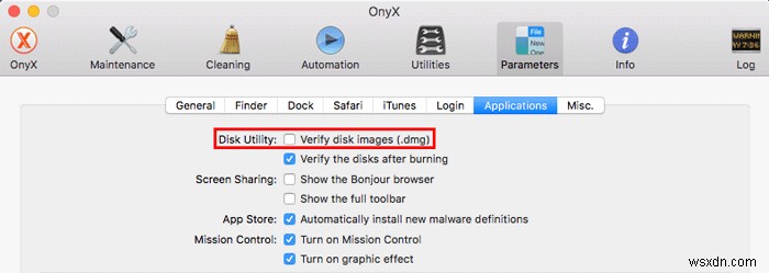 Onyxで隠しMac設定を調整する 