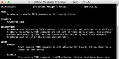 MacでサードパーティSSDのTRIMを有効にする方法 