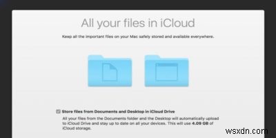 macOSSierraでのiCloudデスクトップとドキュメント同期の問題の修正 