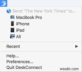 DeskConnect –MacとiOSデバイス間でファイルを簡単に送信 