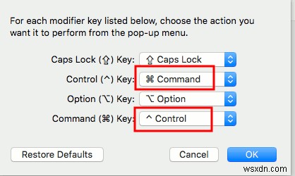 MacOSXでコントロールキーとコマンドキーを切り替える方法 