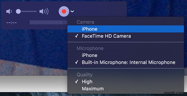 MacでQuickTimeを使用してiPhone画面を記録する方法 