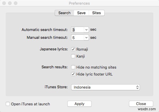 シンガーソングリーダーでiTunesソングの歌詞を検索、保存、表示 