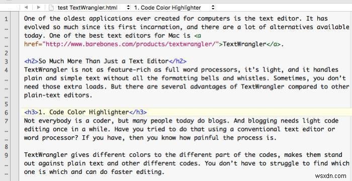 TextWrangler：ステロイドのシンプルなMacテキストエディタ 