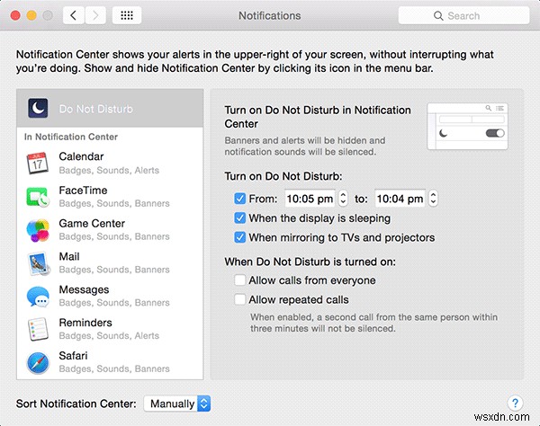 Macですべての通知アラートを無効にする方法 