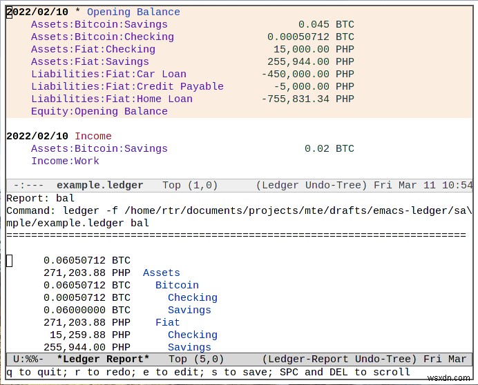 Emacsの元帳モードで財務を管理する方法 