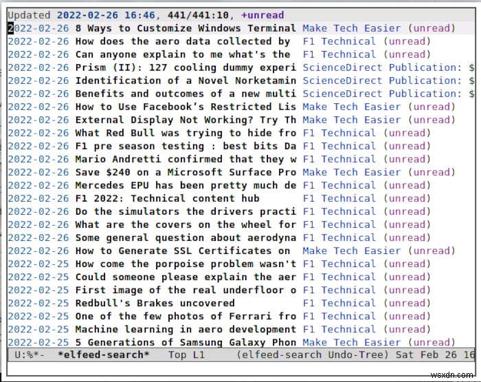 ElfeedでRSSにEmacsを使用する方法 