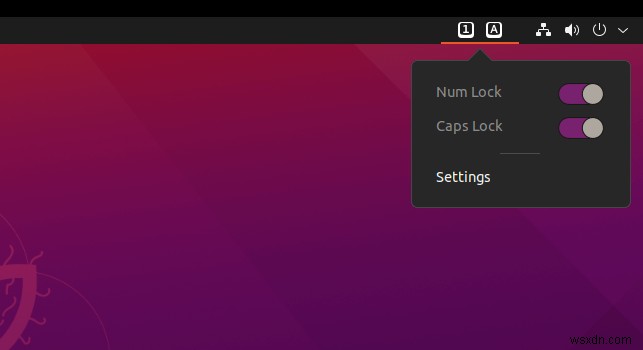 UbuntuでCapsLockキーインジケーターを有効にする方法 