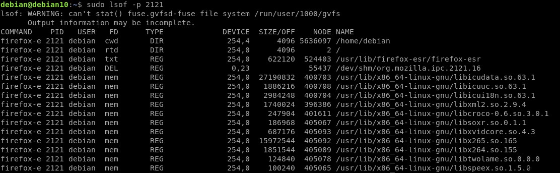 Linuxでlsofコマンドを使用して開いているファイルを一覧表示する方法 