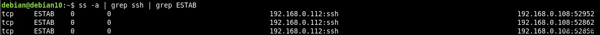 LinuxですべてのアクティブなSSH接続を表示する方法 