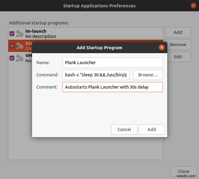 Ubuntuでスタートアップアプリケーションを遅らせる方法 